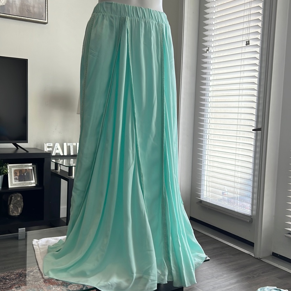 Lapis new mint green maxi skirt